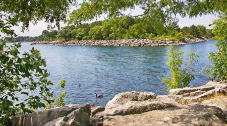 lakeside urban area in Mississauga