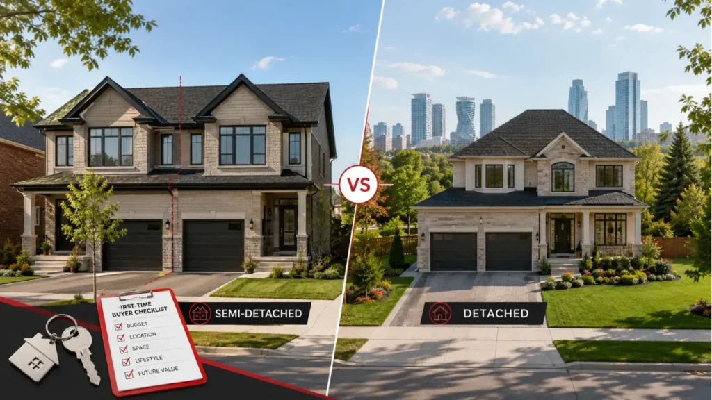 Semi-Detached vs Detached Homes in Mississauga: Key Differences for First-Time Buyers
