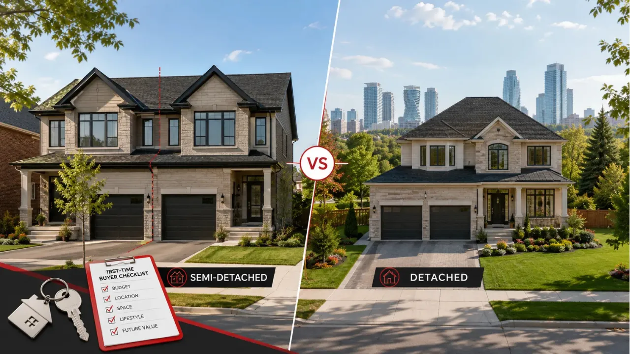 Semi-Detached vs Detached Homes in Mississauga: Key Differences for First-Time Buyers